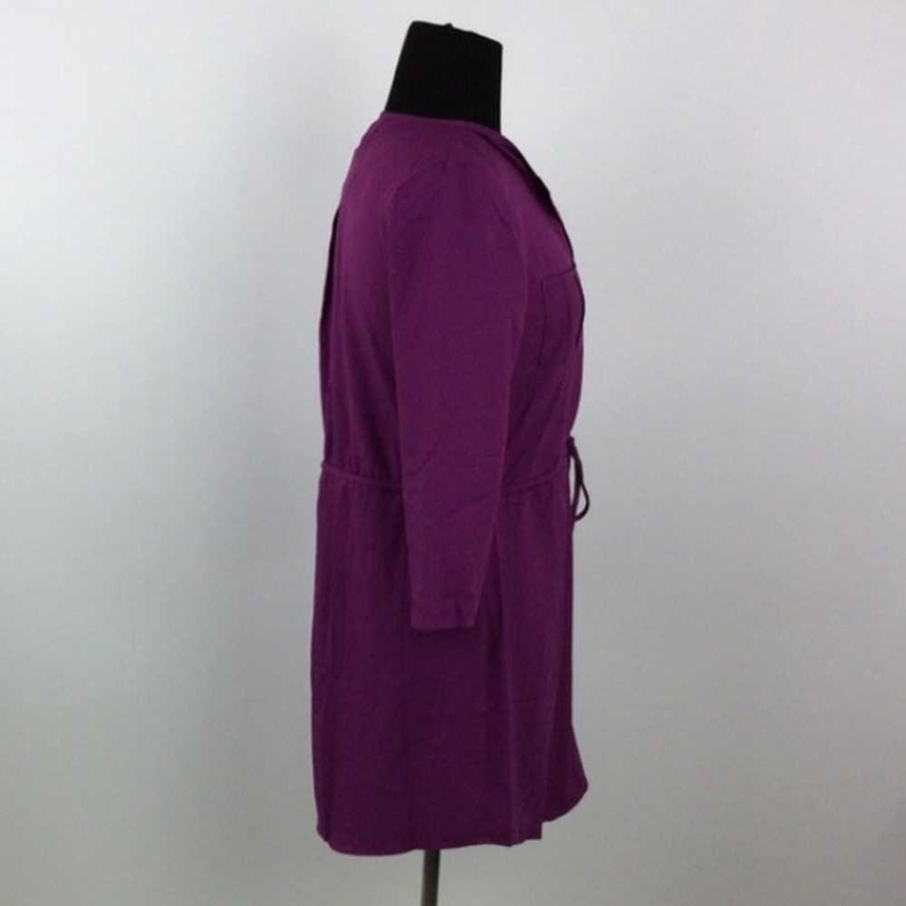 Jack by BB Dakota! Purple Button Down Tie Dress NWT! - Picture 6 of 7